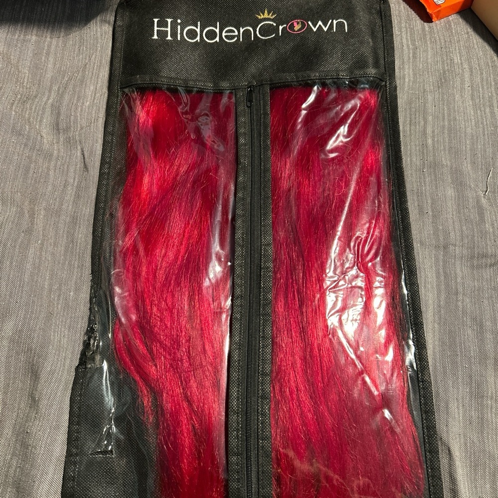 Hidden Crown Red Hair Extensions